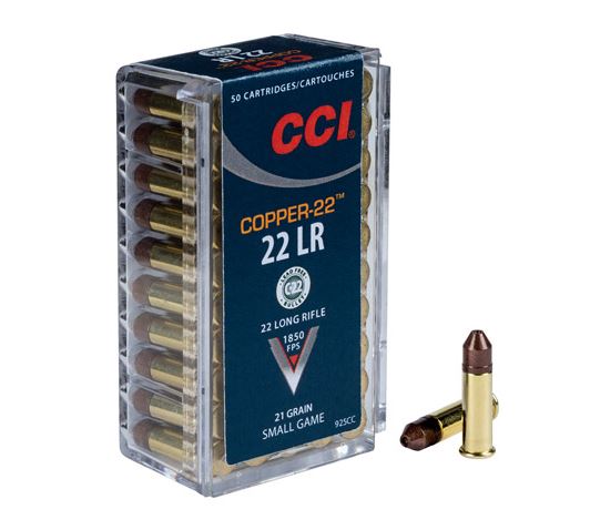 AMMO CCI 22LR/21G COPPER HOLLOW POINT LEAD FREE