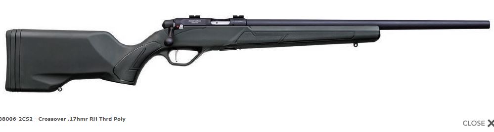 .22 LITHGOW LA101 CROSSOVER SYNTHETIC BLUED THREADED BARREL LEFTY