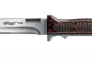 WALTHER KNIFE P38 FIXED STAINLESS LEATHER POUCH