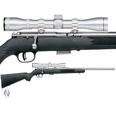 .22 MAG SAVAGE STAINLESS SYNTHETIC 3-9X40 PACKAGE 5 SHOT - Image 2