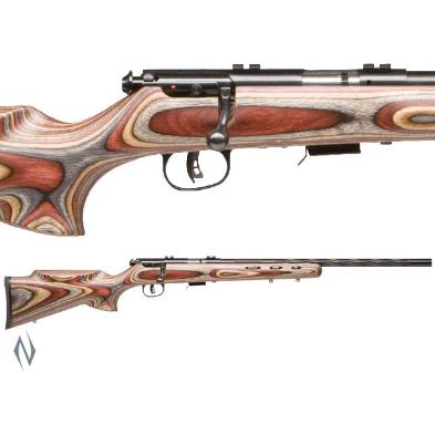 .17HMR SAVAGE 93R17 BLUED LAMINATE VARMINT JACARANDA 5 SHOT - Image 2